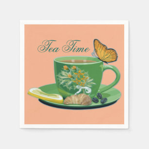 Tea Time Kopp & Saucer Napkins Pappersservett