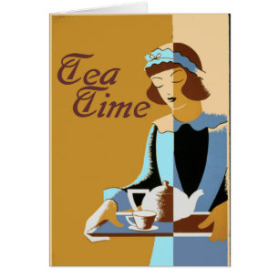 Tea Time, lägg till text, Hälsningskort