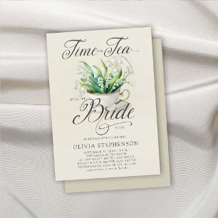 Tea Time Lily of Valley Elegant Chic Möhippa Inbjudningar