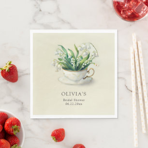 Tea Time Lily of Valley Elegant Chic Möhippa Pappersservett