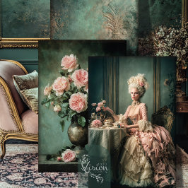 Tea Time Mary Antoinette Heavy Weight Decoupage