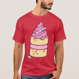 Tea Time Mönster Rosa T Shirt