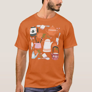 Tea Time Mörk - bakgrund T Shirt