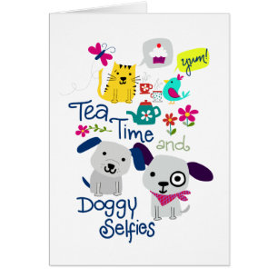 Tea Time och Doggy väljer Hälsningskort