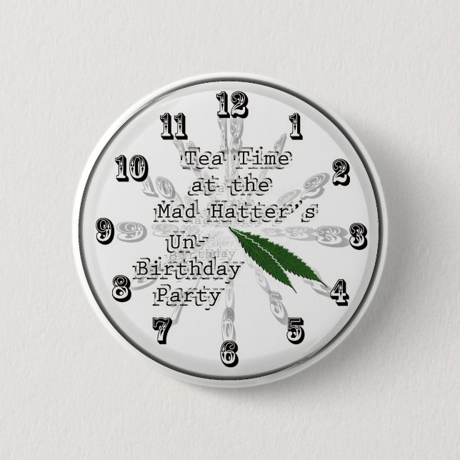 Tea Time på det tokiga hatter'sens Un-Födelsedag Knapp (Framsida)
