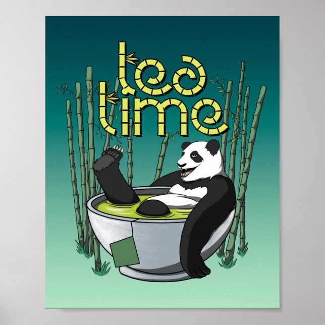 Tea Time Panda Poster (Framsidan)