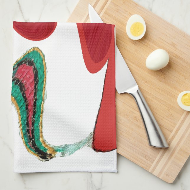 Tea Time Red Tea.png Kökshandduk (Vikt i Fjärdedel)