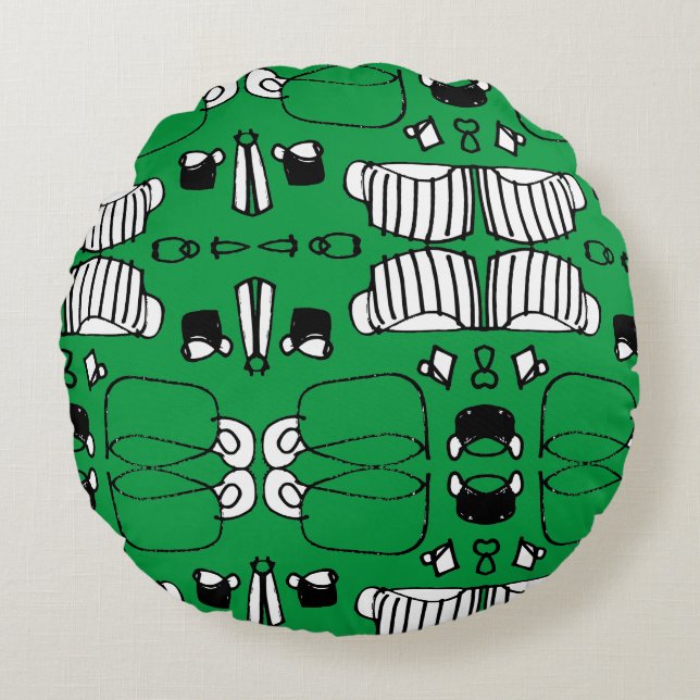 Tea Time Rund Kudde (Framsidan)