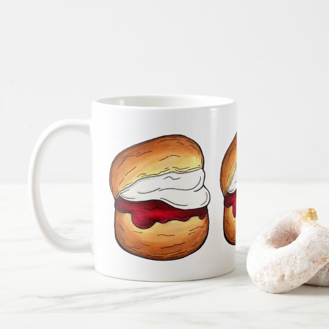 Tea Time Scone Clotted Cream Sylt UK Food Kaffemugg (Med munk)