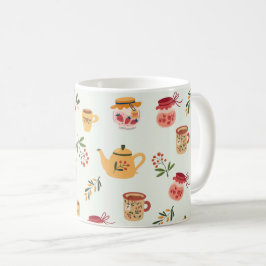 Tea Time Seamless Mönster Kaffemugg