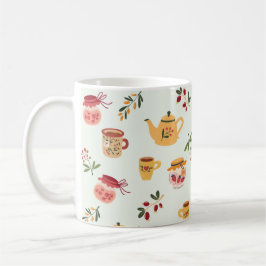 Tea Time Seamless Mönster Kaffemugg