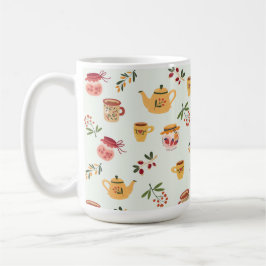 Tea Time Seamless Mönster Kaffemugg