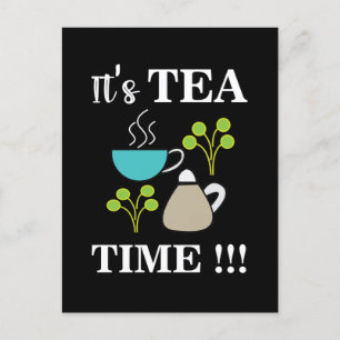 Tea Time Tea Älskare Tea Kopp Vykort