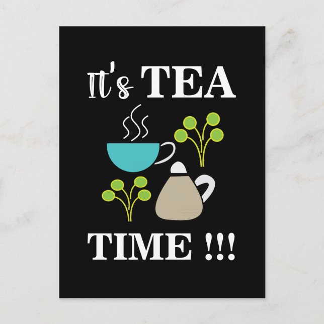 Tea Time Tea Älskare Tekopp  Vykort (Framsida)