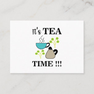 Tea Time Tea Kopp Tea Älskare Tea Visitkort