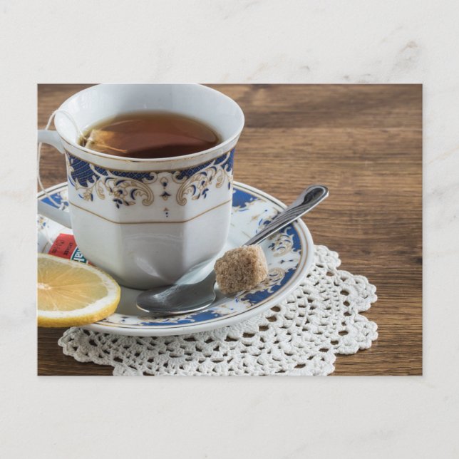 Tea time Tea kopp vykort för postkorsning (Framsida)