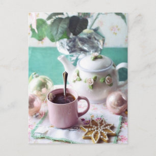 Tea time Tea kopp vykort för postkorsning