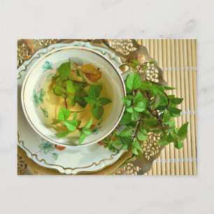 Tea time Tea kopp vykort för postkorsning