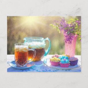 Tea time Tea kopp vykort för postkorsning