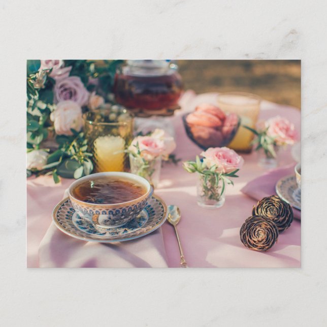 Tea time Tea kopp vykort för postkorsning (Framsida)