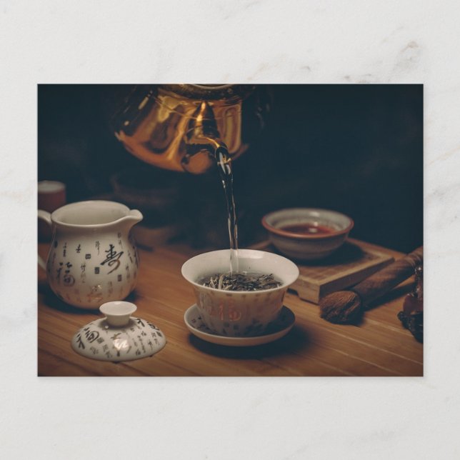 Tea time Tea kopp vykort för postkorsning (Framsida)