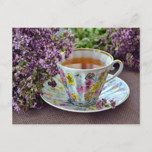 Tea time Tea room postcard for postcross Vykort