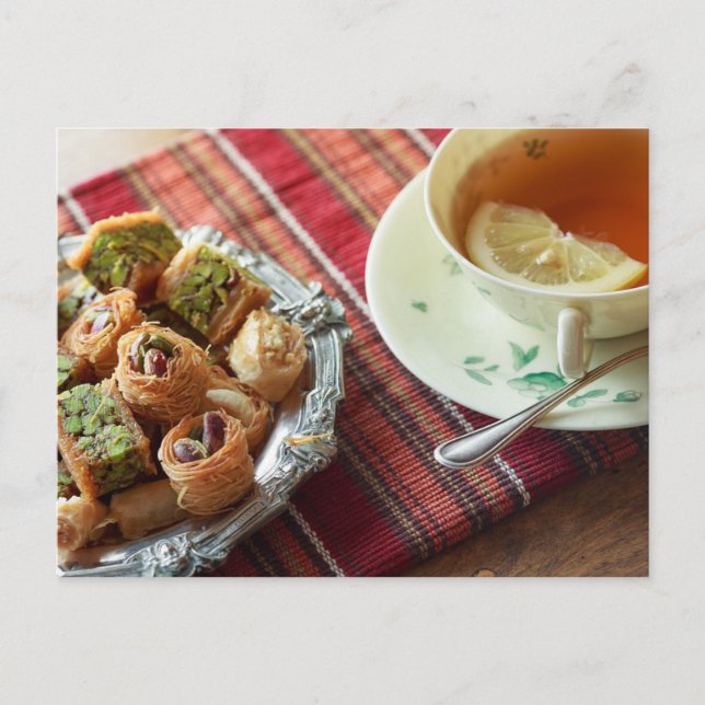 Tea time Tea room postcard for postcross Vykort (Framsida)