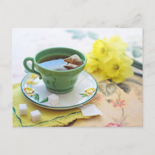 Tea time Tea room postcard for postcross Vykort