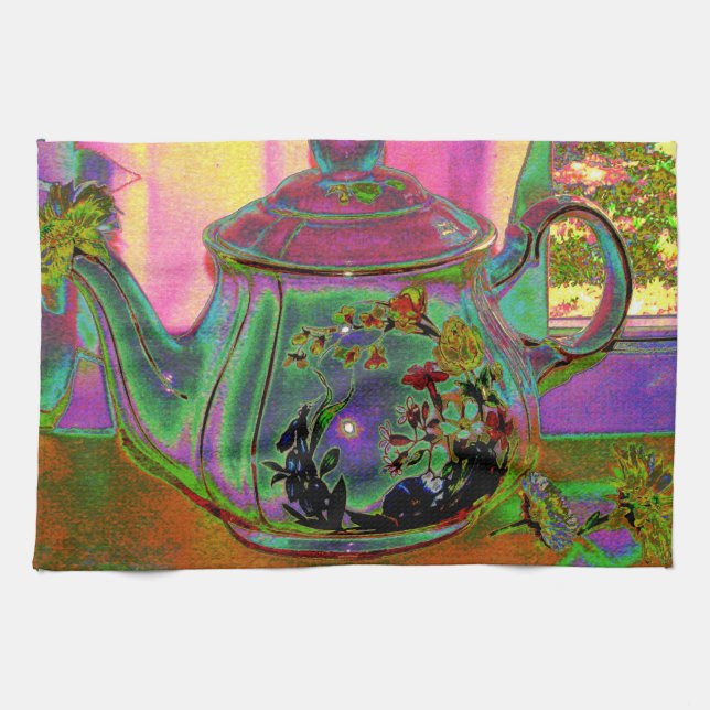 Tea Time Towel by Susie Cassens (c) Kökshandduk (Horisontell)