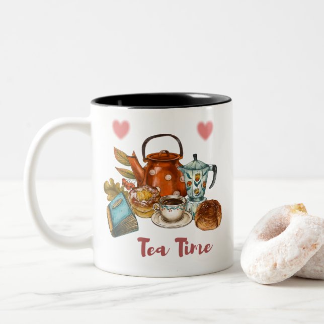 Tea Time Två-Tonad Mugg (Med munk)
