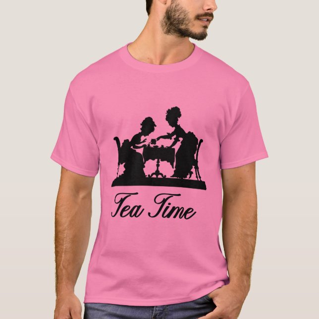 Tea Time Victorian Dam T Shirt (Framsida)