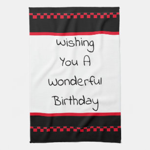 Tea Towel Birthday Wish Kökshandduk
