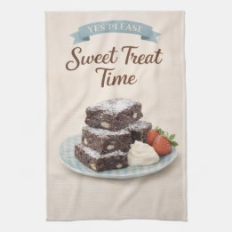 Tea Towel | Chocolate Brownies Kitchen Gift Kökshandduk