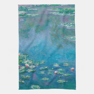 TEA TOWEL : CLAUDE MONET : VATTENLISER KÖKSHANDDUK