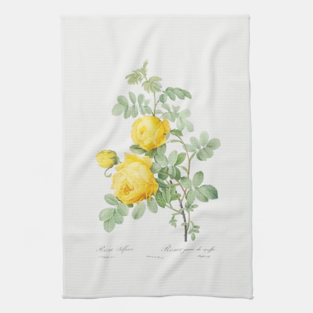 TEA TOWEL : DOUÉ: GUL ROS KÖKSHANDDUK (Vertikal)