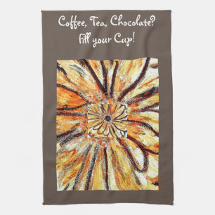 Tea Towel Gerberas Café Kökshandduk