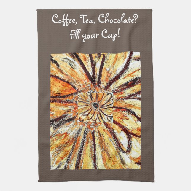Tea Towel Gerberas Café Kökshandduk (Vertikal)