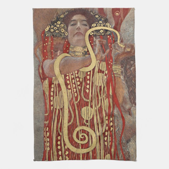 TEA TOWEL : GUSTAV KLIMT : HYGIEIA KÖKSHANDDUK (Vertikal)