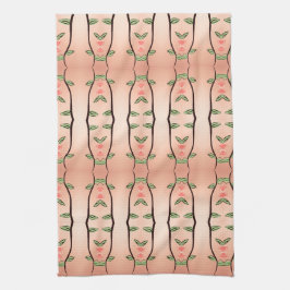 Tea Towel med Elegant Blommigt design Kökshandduk