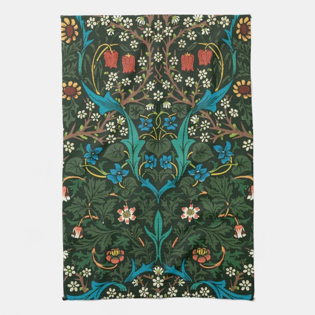 TEA TOWEL MED WILLIAM MORRIS "TULIPS" DESIGN KÖKSHANDDUK (Vertikal)