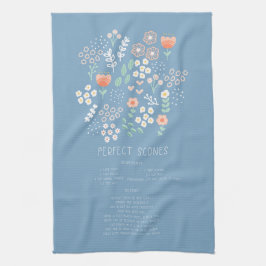 Tea Towel Recipe Scones with Sylt and Cream Gift Kökshandduk