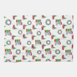 Tea Towel Santa Helgdag Kökshandduk