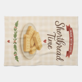 Tea Towel | Shortbread Time | Festive Kitchen Art Kökshandduk