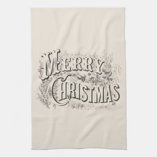 TEA TOWEL : VINTAGE "GOD JUL"  KÖKSHANDDUK (Vertikal)