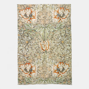TEA TOWEL : WILLIAM MORRIS : HONEYSUCKLE KÖKSHANDDUK