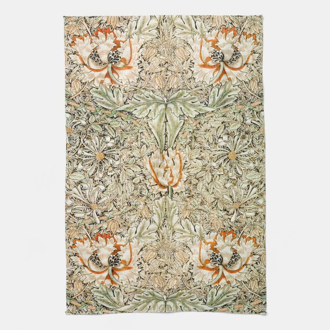 TEA TOWEL : WILLIAM MORRIS : HONEYSUCKLE KÖKSHANDDUK (Vertikal)