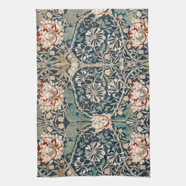 TEA TOWEL : WILLIAM MORRIS : HONEYSUCKLE KÖKSHANDDUK (Vertikal)