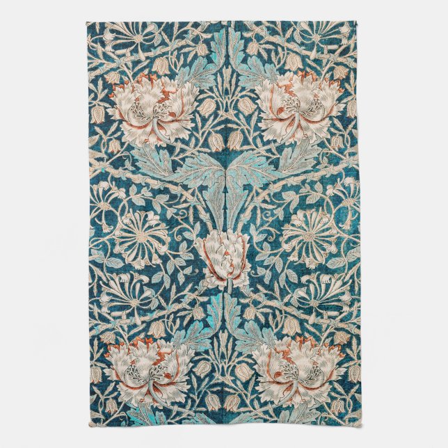 TEA TOWEL : WILLIAM MORRIS: HONEYSUCKLE KÖKSHANDDUK (Vertikal)