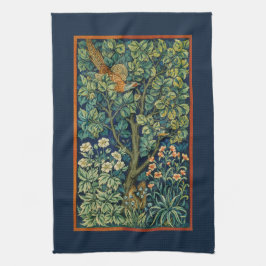 TEA TOWEL : WILLIAM MORRIS : PHEASANT KÖKSHANDDUK