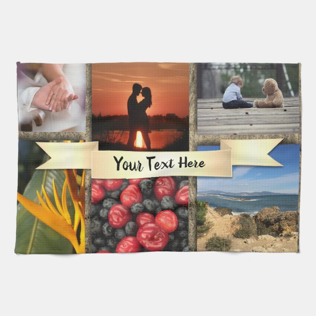 Tea Tower-Personlig för fotoutskrift Kökshandduk (Horisontell)